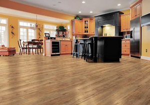 lot 57 image: LOT OF 6 TrafficMaster  Lakeshore Pecan 7 mm Thick x 7-23 in. Wide x 50-58 in. Length Laminate Flooring (24.17 sq. ft.  case) APPROXIMATELY 145 SQ FT TOTAL