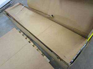 lot 59 image: Clopay  Classic Steel 8 ft. X 7 ft. Non-Insulated Solid White Garage Door (FOR PARTS ONLY, NOT COMPLETE)