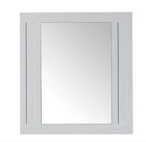 lot 71 image: Home Decorators Collection Aberdeen 33 in. W x 36 in. H Framed Rectangular Bathroom Vanity Mirror in Dove Grey
