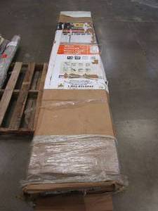 lot 70 image: 9 x 7 Cloplay Garage Door in White (UNTESTED, MAY BE MISSING PARTS, OPEN BOX)