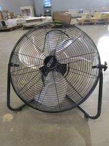 lot 81 image: Commercial Electric  20 in. 3-Speed High Velocity Floor Fan (SHAKES SLIGHTLY WHEN RUNNING)