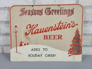 lot 293 image: Vintage Hauensteins Beer Advertisement - New Ulm, MN