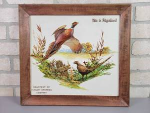 lot 294 image: Vintage Fitgers Beer Vacuum Form Pheasant Advertisement - This is Fitgerland by Artist Fred Sweney