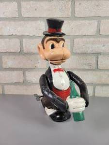 lot 308 image: MARX Short Snort The Mystery Drinking Monkey Wind-Up Toy - Works, See Video