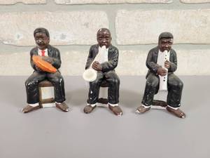 lot 336 image: (3) Vintage Jazz Band Porcelain Figurines