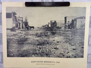 lot 356 image: (3) St. Peter, MN 1868 Prints - Minnesota Historical Society Collection