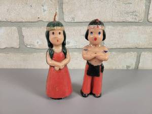 lot 393 image: Pair of Mid-Century GURLEY Indian Candles