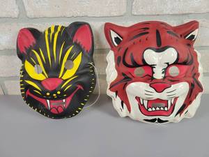 lot 397 image: (2) Vintage Halloween Masks