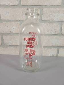 lot 429 image: Country Boy Dairy Quart Milk Bottle