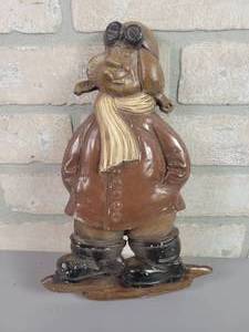 lot 454 image: 1971 SEXTON Cast Aluminum Pilot Wall Hanging