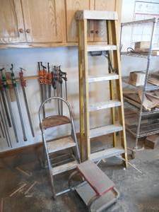 lot 93 image: 6 step ladder & 2 stepper