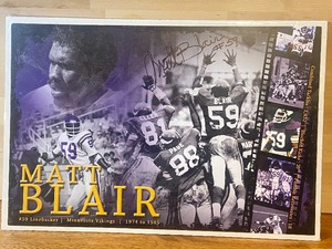 lot 139 image: Matt Blair Autographed Poster, 70s NFL Trading Cards