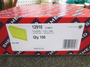 box of 100 2-ply tab folders ...