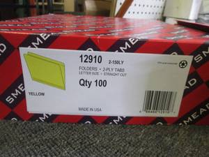 box of 100 2-ply tab folders ...