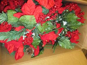 box of faux flowers ...