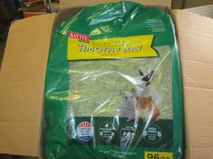 case of 2 96 oz bags of timothy hay...