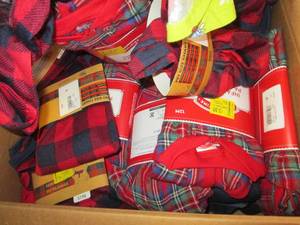box of overstock dog clothes ...