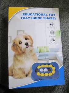 dog educational toy tray bone shape...