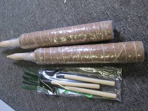 2 sets of 2 moss poles ...