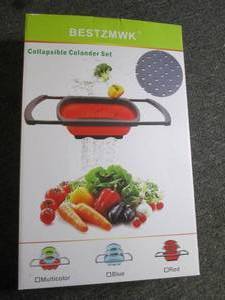 set of 3 collapsible colander set ...