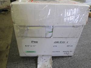 case of 20lb copy paper green 8.5 x...