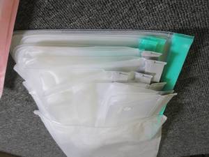 lot of reusable ziplock type bags ...