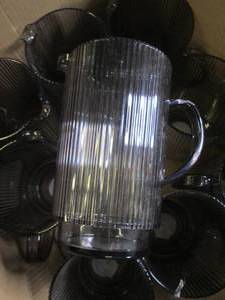 lot of 9 2.2qt plastic pitchers ove...