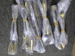 45 pc metal silverware set...