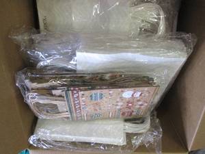 box full of various bags ...