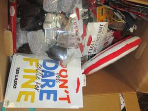 box of christmas overstocks ...