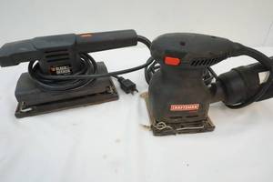 Craftsman sander, Black and Decker sander