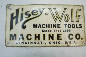 Vintage Hissy Wolf machine sign