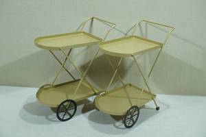 lot 20 image: 2 New Mini Bar Cart Tier Trays -Gold