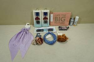 lot 35 image: Make-up Pouch with Hair Accessories and Nail Clippers