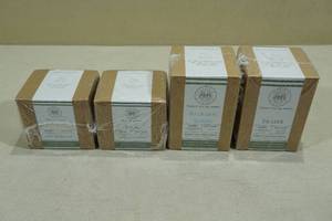 lot 95 image: 4 Begonia & Bench Candles -Lemon Verbena, PNW, Balearic Sands, Fraser