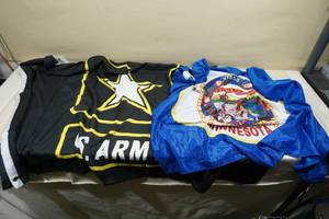 lot 132 image: State of Minnesota and US Army Flag