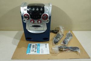lot 200 image: Memorex CDCassette Karaoke Machine with 2 Microphones