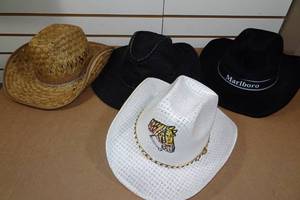 lot 255 image: 4 Western Hats -Marlboro, Straw, Summit, Black