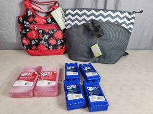 New Lunch Purse, Insulated Tote and New Ice Packs