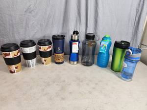 Assorted New Water Bottles and Tumblers