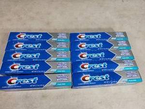 10 New Tubes of Assorted Crest Toothpaste