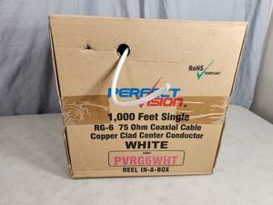 New Spool of RG-6 Coaxial Cable - 1,000 ft