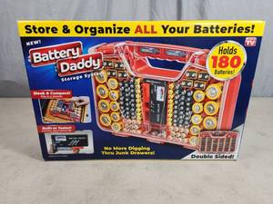 New Battery Daddy Battery Organizer with Tester