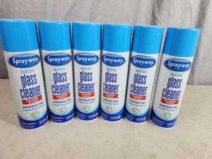 6 New Cans of Sprayway Glass Cleaner