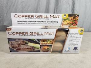 New 2 Pack of Copper Grill Mats