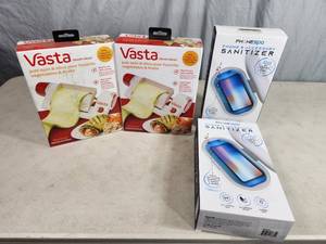 2 New Vasta Sheet Slicers and 2 New Phone and Accessory Sanitizers