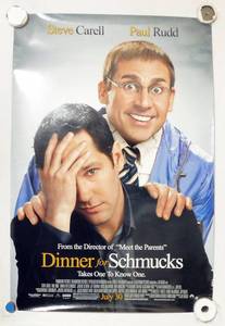 2010 Dinner For Schmucks Double Sided Original Advance Movie Theater Poster
