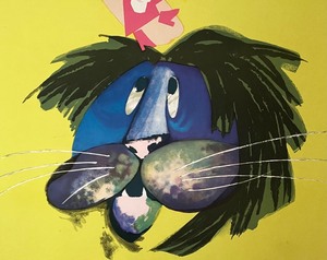 lot 9 image: Cyrk Polish Circus Print The Dreaming Lion by T. Judkowski