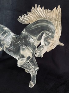 lot 31 image: Signed Italian Art Glass Horse Mignon by Campanella Glass