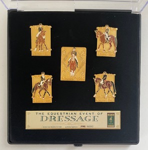 lot 29 image: The Equestrian Event of Dressage Limited Edition 5 Pin Set with Certificate